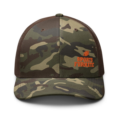 Sports Furnatic's, Sport Furantic, Camo Trucker Hat with Orange embroidery-Printful Product