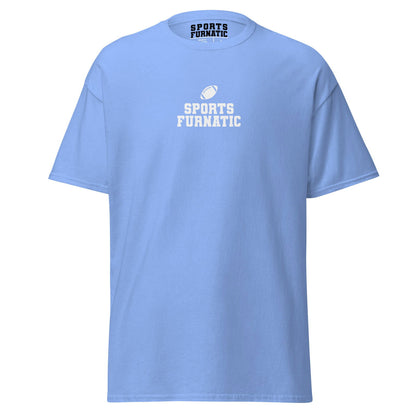 Sports Furantic's, Sports Furnatic, Light Blue T-Shirt with White lettering and Football icon.